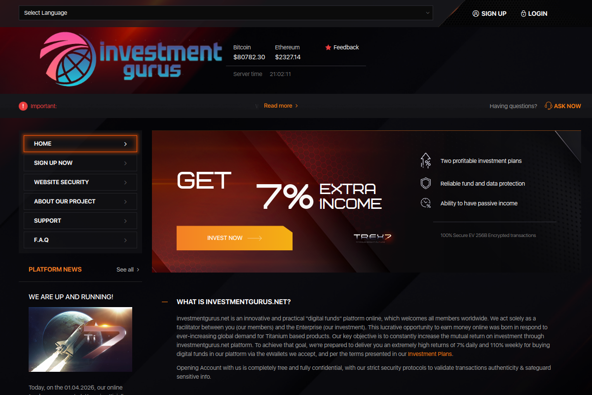 investmentgurus.net  Review – Report to Withdraw