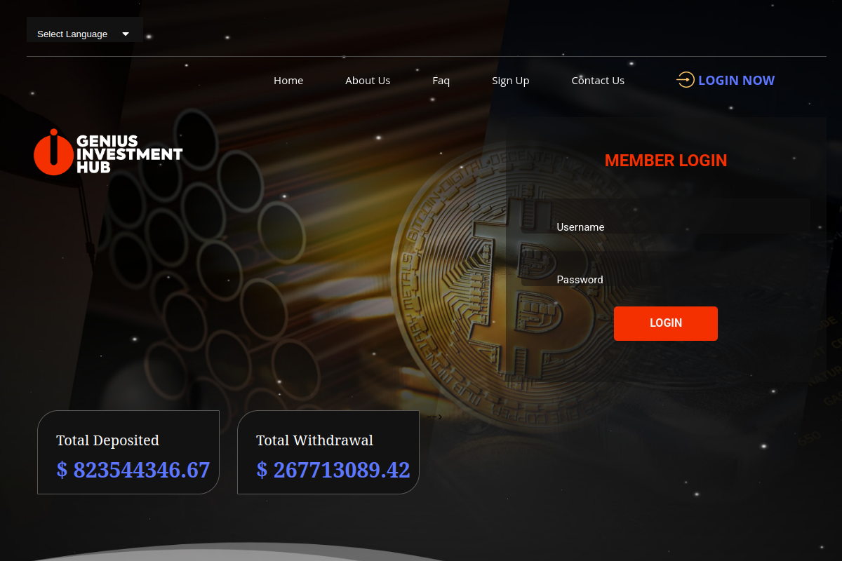 geniusinvestmenthub.com  Review – Report to Withdraw