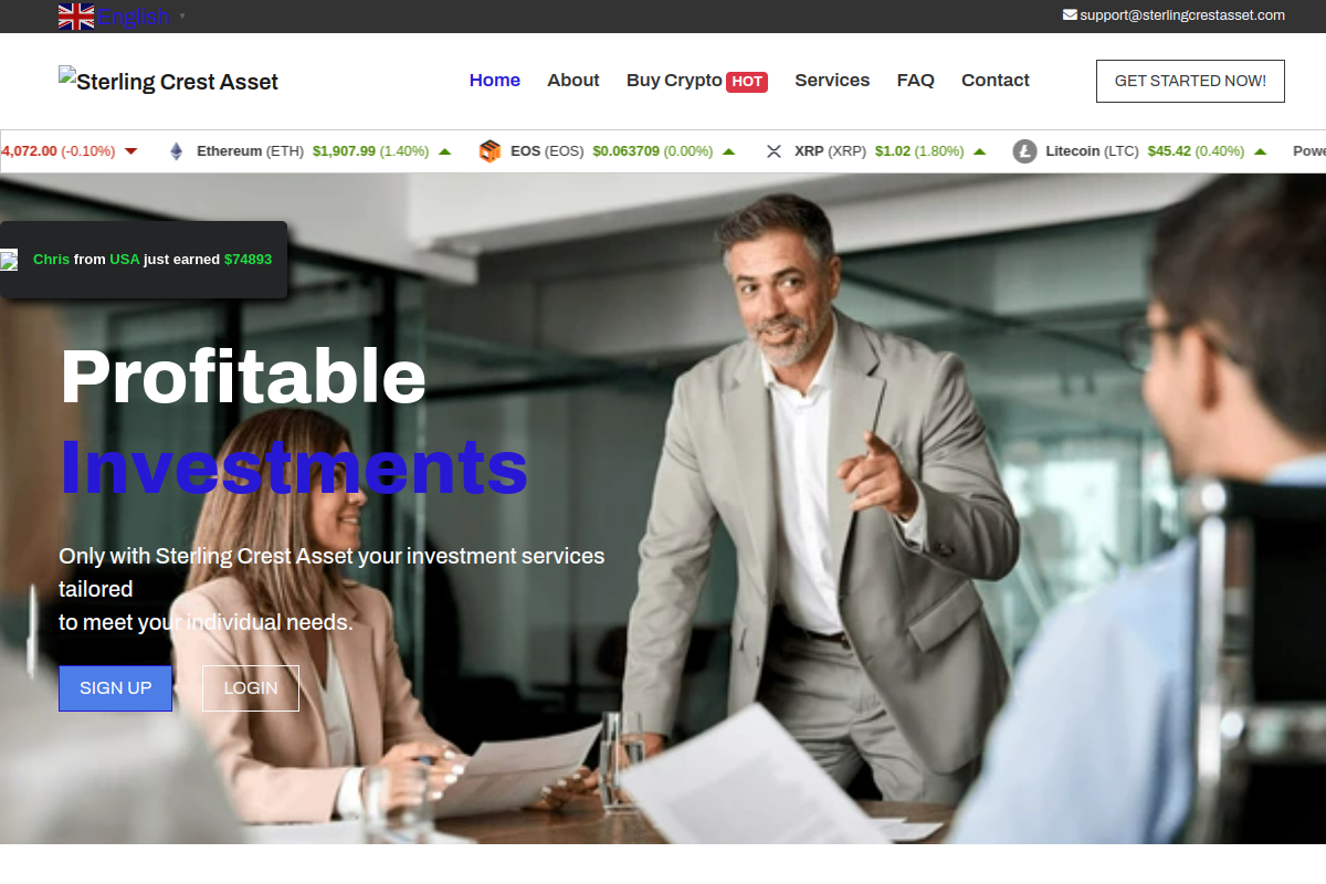 sterlingcrestasset.com scammed? how to withdraw